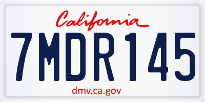 CA license plate 7MDR145