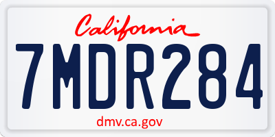 CA license plate 7MDR284