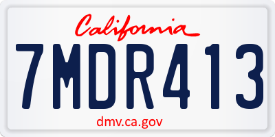 CA license plate 7MDR413