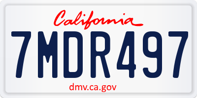 CA license plate 7MDR497