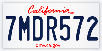 CA license plate 7MDR572
