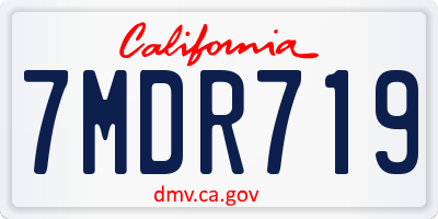 CA license plate 7MDR719