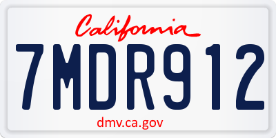 CA license plate 7MDR912
