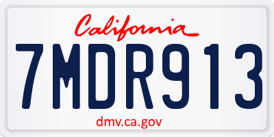 CA license plate 7MDR913