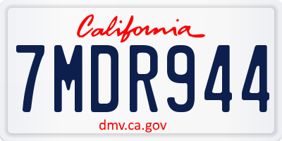 CA license plate 7MDR944