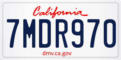 CA license plate 7MDR970