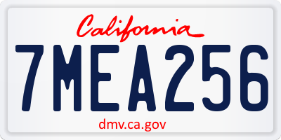 CA license plate 7MEA256