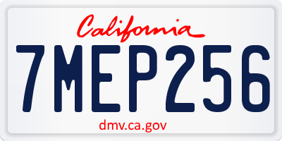 CA license plate 7MEP256