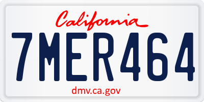 CA license plate 7MER464