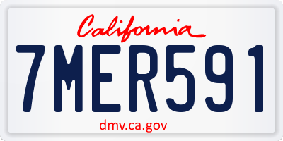 CA license plate 7MER591