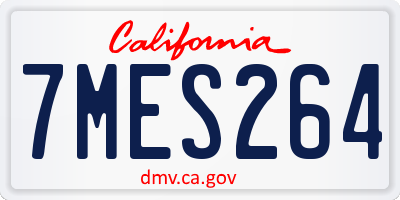 CA license plate 7MES264