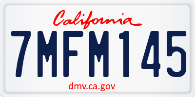 CA license plate 7MFM145