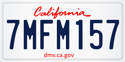 CA license plate 7MFM157