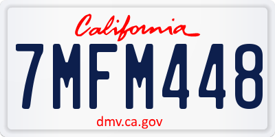 CA license plate 7MFM448