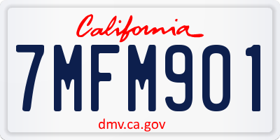 CA license plate 7MFM901