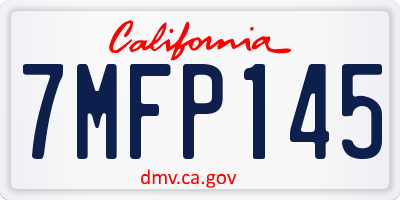 CA license plate 7MFP145