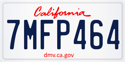 CA license plate 7MFP464