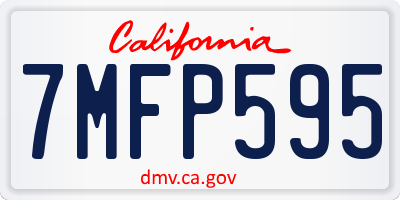CA license plate 7MFP595