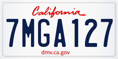 CA license plate 7MGA127