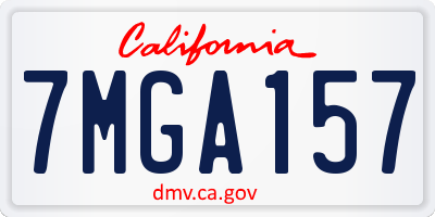 CA license plate 7MGA157