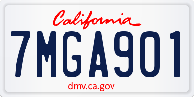 CA license plate 7MGA901