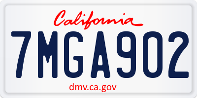 CA license plate 7MGA902