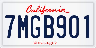 CA license plate 7MGB901