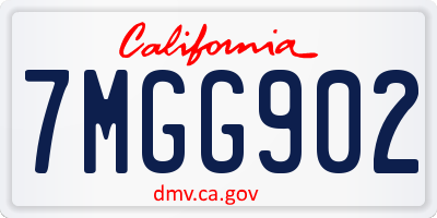 CA license plate 7MGG902
