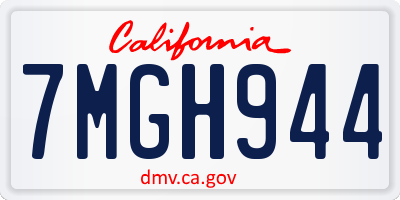 CA license plate 7MGH944