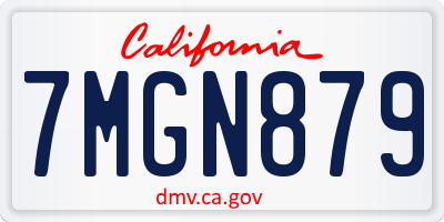 CA license plate 7MGN879