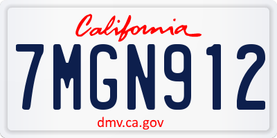 CA license plate 7MGN912