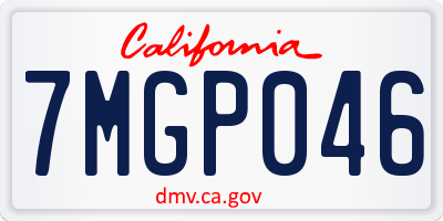 CA license plate 7MGP046