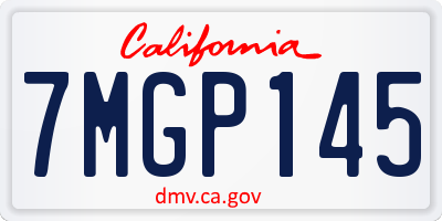 CA license plate 7MGP145