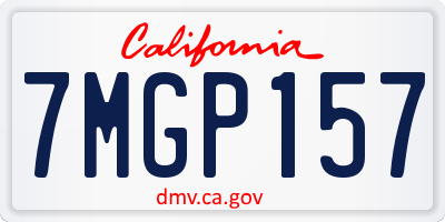 CA license plate 7MGP157