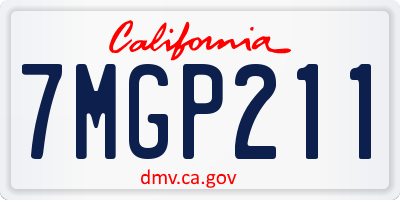 CA license plate 7MGP211