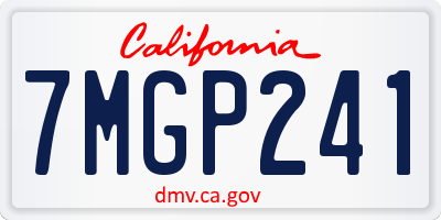 CA license plate 7MGP241