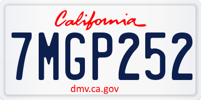 CA license plate 7MGP252