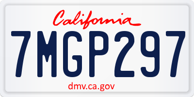 CA license plate 7MGP297