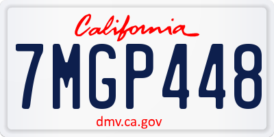 CA license plate 7MGP448