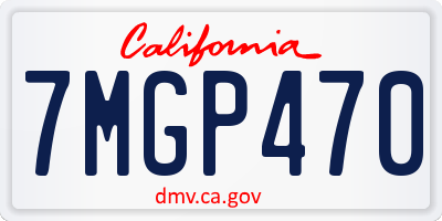 CA license plate 7MGP470