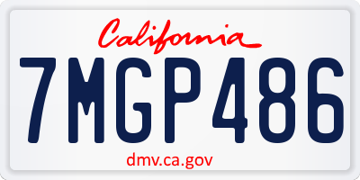 CA license plate 7MGP486