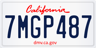 CA license plate 7MGP487
