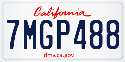 CA license plate 7MGP488