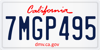 CA license plate 7MGP495