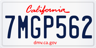 CA license plate 7MGP562