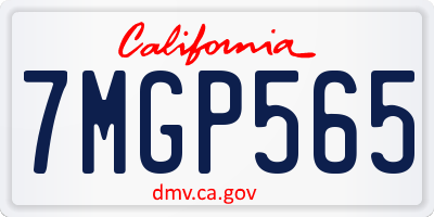CA license plate 7MGP565