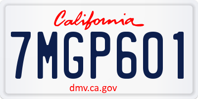 CA license plate 7MGP601