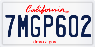 CA license plate 7MGP602