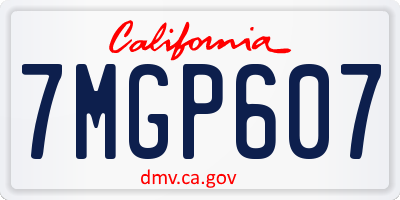 CA license plate 7MGP607