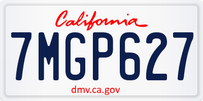 CA license plate 7MGP627